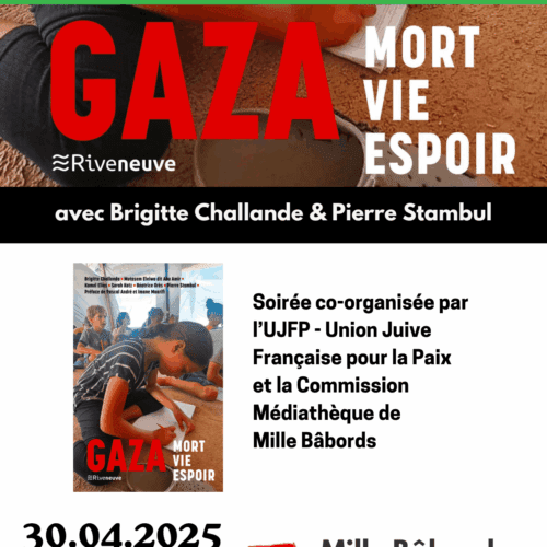 GazaMarseille À Marseille (1er), présentation du livre "Gaza. Mort, vie, espoir"