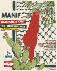 Paris le 06 04 25 002 À Paris, manifestation "Stop génocide - Free Palestine"