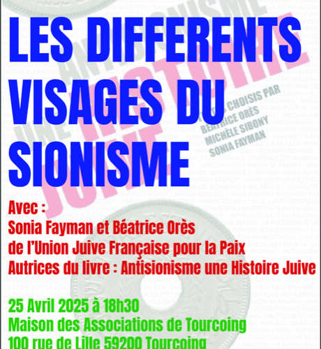 affiche conference 01 À Tourcoing (59), conférence-débat : les différentes figures du sionisme