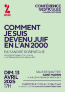 visuel conf gesti Perigueux 002 À Périgueux (24), conférence gesticulée de André Rosevègue : "Comment je suis devenu juif en l'an 2000"