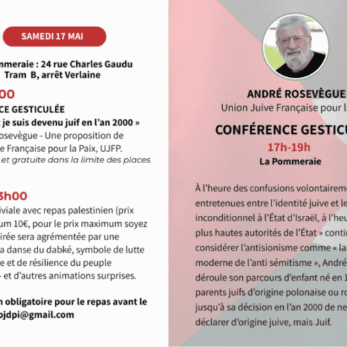 2 1 e1746353060927 Au Havre (76), conférence gesticulée de André Rosevègue : « Comment je suis devenu juif en l'an 2000 »