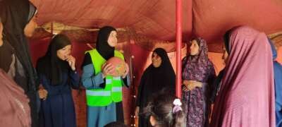 Abu Amir 15 mai25 atelier femmes IMG 1930 Témoignage d'Abu Amir, le 15 mai 2025 – Soutien psychologique & séances sur la malnutrition dans les camps