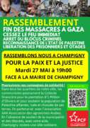 Champigny À Champigny-sur-Marne (94), rassemblement pour la paix et la justice