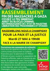 Champigny À Champigny-sur-Marne (94), rassemblement pour la paix et la justice