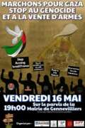 Gennevilliers2 À Gennevilliers (92), rassemblement contre les ventes d'armes à Israël