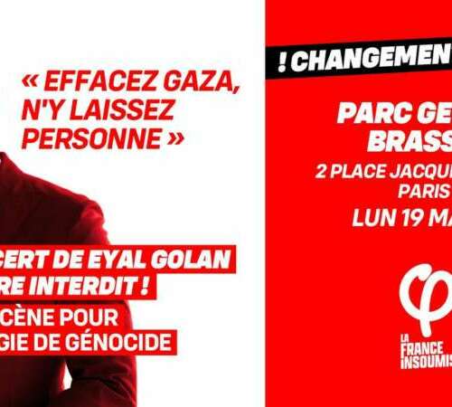 Golan À Paris (15ème), rassemblement contre le concert de Eyal Golan