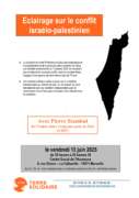 Tract pour le 13 juin 2025 page 0001 À Marseille (11ème), "Eclairage sur le conflit israélo-palestinien" avec Pierre Stambul