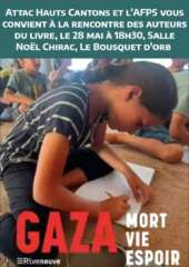 affiche Gaza 1 Au Bousquet d'Orb (34), présentation-débat du livre "Gaza. Mort, Vie, Espoir"