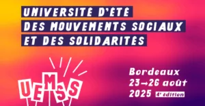 annonce uemss À Talence (33), participation de l'UJFP au module : En quoi la lutte de libération de la Palestine participe du combat antifasciste à l'UEMSS