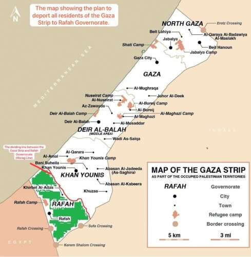 carte envoyee par Abu Amir le 27 mai 2025 Témoignage d'Abu Amir, le 27 mai 2025 (1) - Renforcement du contrôle et partage de la bande de Gaza par l'armée israélienne un avenir incertain pour la bande de Gaza ?
