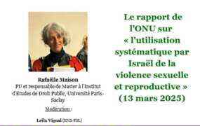 https cdn.evbuc .com images 1031758853 1981038945483 1 original À Paris (14ème), Rafaëlle Maison : le rapport de l'ONU sur « l'utilisation systématique par Israël de la violence sexuelle et reproductive » (13 mars 2025)