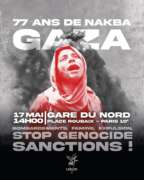 image0 À Paris (10ème), manifestation "77 ans de Nakba : dissolution ou pas, il y a urgence en Palestine"