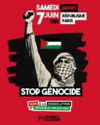 7juinUPrep À Paris, manifestation "Stop Génocide - non à la dissolution d'Urgence Palestine"