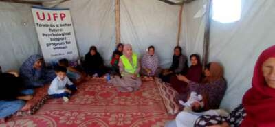 Abu Amir 5 juin 2025 Ateliers psy IMG 2733 1 Témoignage d'Abu Amir, le 7 juin 2025 – La pollution, les insectes et rongeurs dans les camps de déplacé.e.s