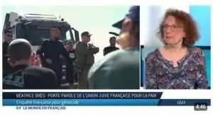 Béatrice Orès sur TV5 Monde à propos de l'enquête ouverte contre des franco-israéliens accusés d'avoir bloqué l'aide humanitaire 4 BeaTV5 Béatrice Orès sur TV5 Monde à propos de l'enquête ouverte contre des franco-israéliens accusés d'avoir bloqué l'aide humanitaire