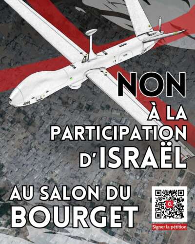 Non Israel salon Bourget Non à la participation d’Israël au Salon du Bourget