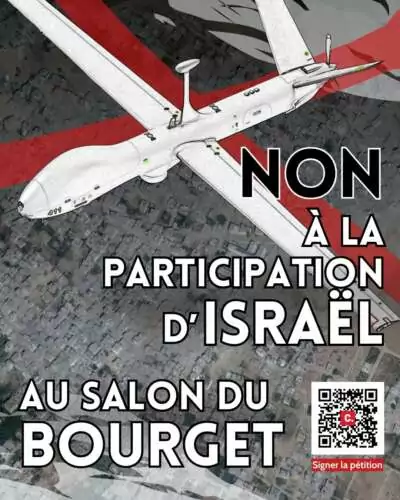 Non Israel salon Bourget Non à la participation d’Israël au Salon du Bourget