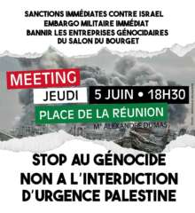 UPimage À Paris (20ème), meeting "Stop au Génocide - Non à l'interdiction d'Urgence Palestine"
