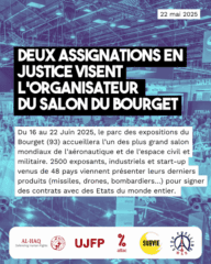 Communiqué de presse – Audience du 4 juin 2025 à Bobigny contre le salon du Bourget