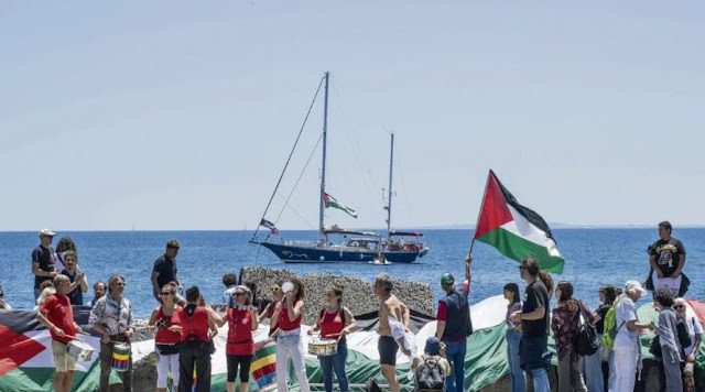 voilier Madleen L'UJFP soutient la Marche Mondiale pour Gaza
