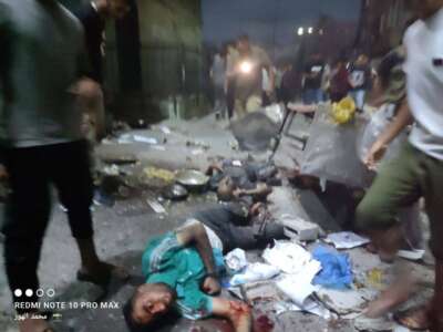 Photo de gazaouis entrain de mourir