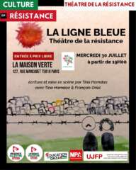 flyer 30 juillet À Paris (18ème), théâtre de la résistance : la ligne bleue