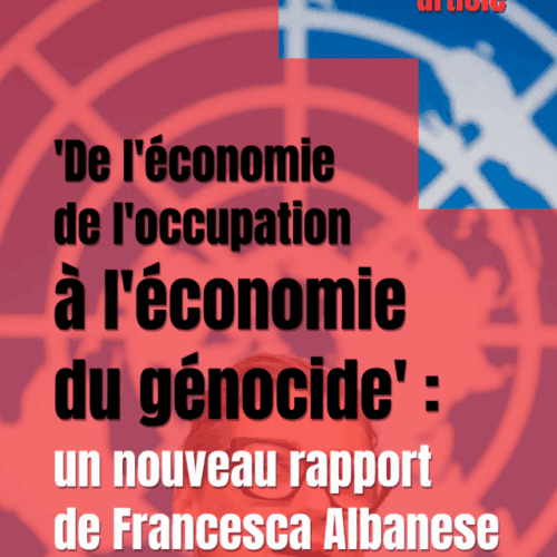 tract de l'économie de l'occupation à l'économie du génocide