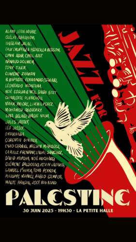 jazz for palestine Intervention de Michèle Sibony au concert Jazz for Palestine le 30 juin 2025