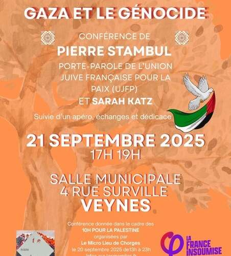 AFFICHE A4 STAMBUL A VEYNES À Veynes (05), conférence-débat : Un point de vue juif sur Gaza et le génocide