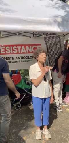 Sonia 9 8 25 Bastille Intervention à Montreuil, le 4 octobre 2025 de Sonia Fayman, porte-parole de l'UJFP