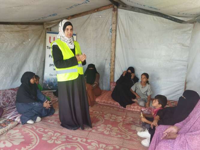 Abu Amir 31 8 25 Ateliers psy IMG 5616 Témoignage d'Abu Amir, les 31 août et 1er septembre 2025 - Les ateliers psychologiques auprès des femmes se poursuivent