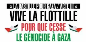 Bastille Acte III 26.09.2024 logo À Paris, la Bastille pour Gaza - Soutien à la Flottille