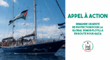 Appel à action – Demande urgente de protection pour la Global Sumud Flotilla en route pour Gaza