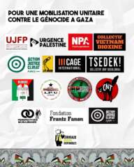 Pour une mobilisation unitaire contre le génocide à Gaza