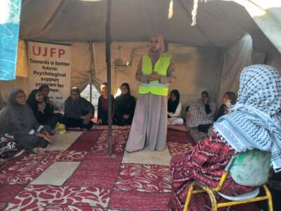 Abu Amir 11 10 25 Ateliers psy IMG 2200 Témoignage d'Abu Amir, le 11 octobre 2025 - Rapport de l’atelier de soutien psychologique et social intitulé : « Notre patrimoine, notre identité »