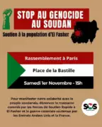 Sound of Sudan Bastille À Paris, rassemblement contre le génocide à El Fasher