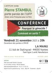 Conference AFPS 211025 Impression À Nantes (44), conférence-débat : Pourquoi le génocide ? - Comment en sortir ?