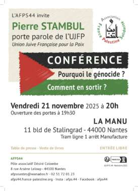 Conference AFPS 211025 Impression À Nantes (44), conférence-débat : Pourquoi le génocide ? - Comment en sortir ?