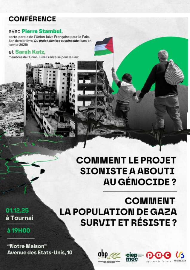 Affiche comment le projet sioniste a abouti au génocide