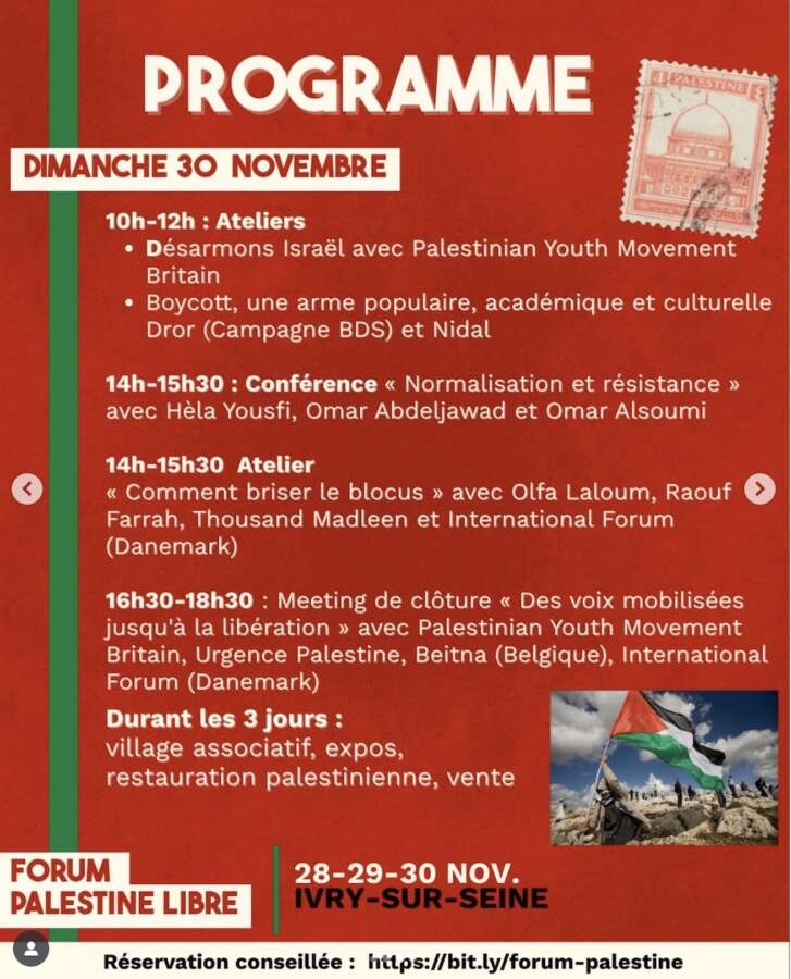 À Ivry (94) Forum Palestine libre 5 Programme Forum 3 À Ivry (94) Forum Palestine libre