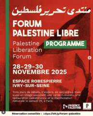 À Ivry (94) Forum Palestine libre 2 Programme forum 1 À Ivry (94) Forum Palestine libre