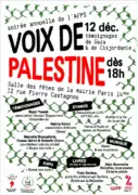 Soiree AFPS 12 12 25 À Paris (14e), Voix de Palestine