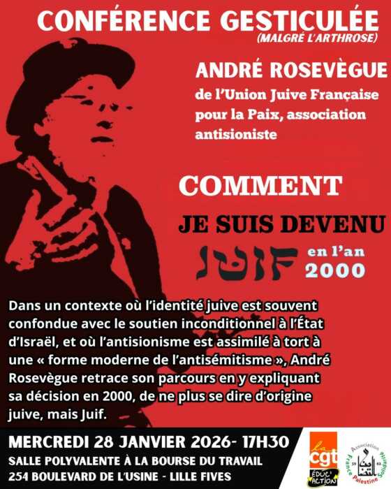 ARLille scaled À Lille, conférence gesticulée de André Rosevègue : "Comment je suis devenu juif en l'an 2000"