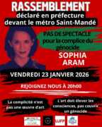 Affiche Sophia Aram À Saint-Mandé (94), rassemblement contre le spectacle de Sophia Aram