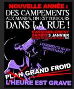 Jeunes de belleville À Paris, rassemblement pour un hébergement immédiat de toutes et tous !