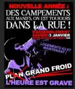 Jeunes de belleville À Paris, rassemblement pour un hébergement immédiat de toutes et tous !