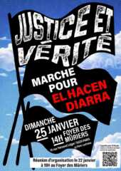 Justice et verite À Paris (20ème), rassemblement en hommage à El Hacen Diarra