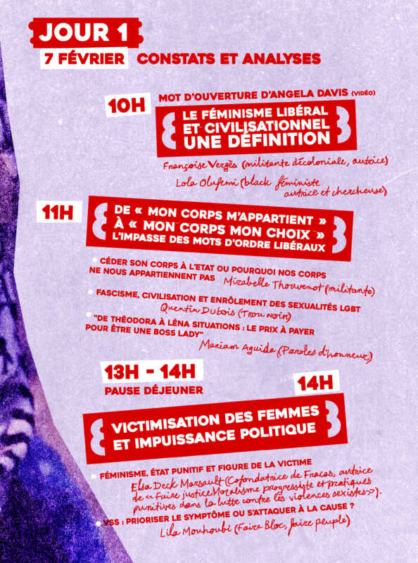 PROG EVENT 8FEV J1 À Pantin (93), deux jours de débats contre le féminisme libéral et civilisationnel : une réponse féministe et décoloniale à l'agenda guerrier