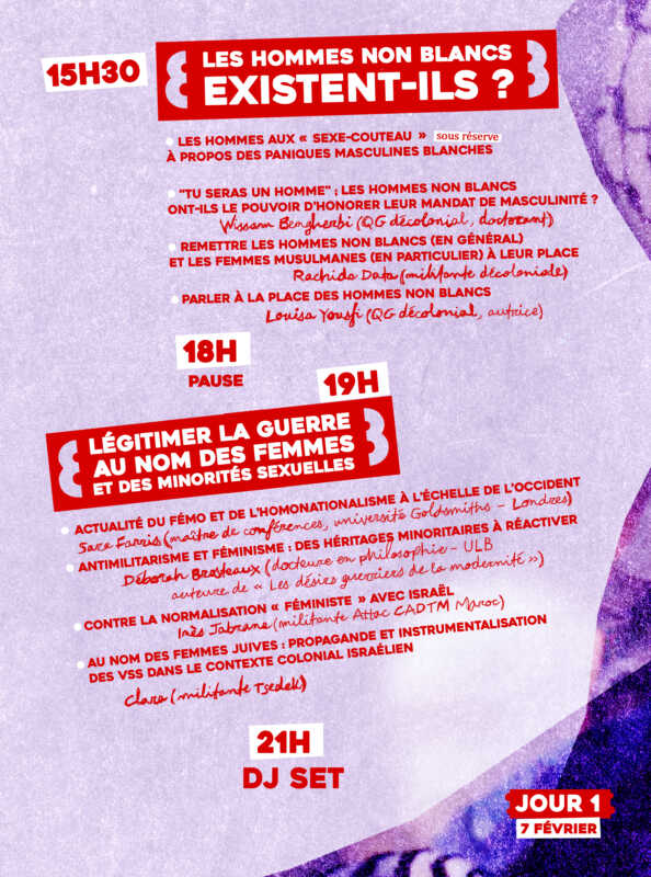 PROG EVENT 8FEV J1b À Pantin (93), deux jours de débats contre le féminisme libéral et civilisationnel : une réponse féministe et décoloniale à l'agenda guerrier