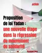 proposition de loi Yadan Proposition de loi Yadan : une nouvelle étape dans la répression du mouvement de solidarité